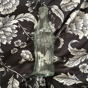 Vintage Coca Cola Aqua Glass Bottle